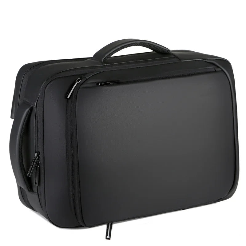 Mochila Executiva Romenzi RZ066 com tecido impermeável, porta USB, alças acolchoadas e espaço seguro para notebook 15''. Ideal para trabalho e viagens.