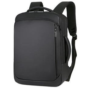 Mochila Executiva Romenzi RZ066 com tecido impermeável, porta USB, alças acolchoadas e espaço seguro para notebook 15''. Ideal para trabalho e viagens.