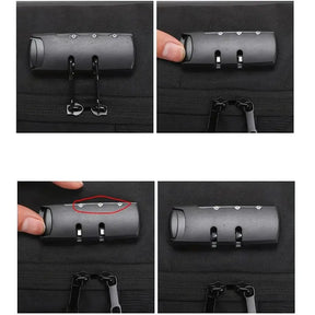 Mochila Executiva Romenzi RZ070 com tecido impermeável, trava TSA, porta USB e compartimento para notebook 15''. Elegante e funcional para o dia a dia.