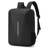 Mochila Executiva Romenzi RZ070 com tecido impermeável, trava TSA, porta USB e compartimento para notebook 15''. Elegante e funcional para o dia a dia.