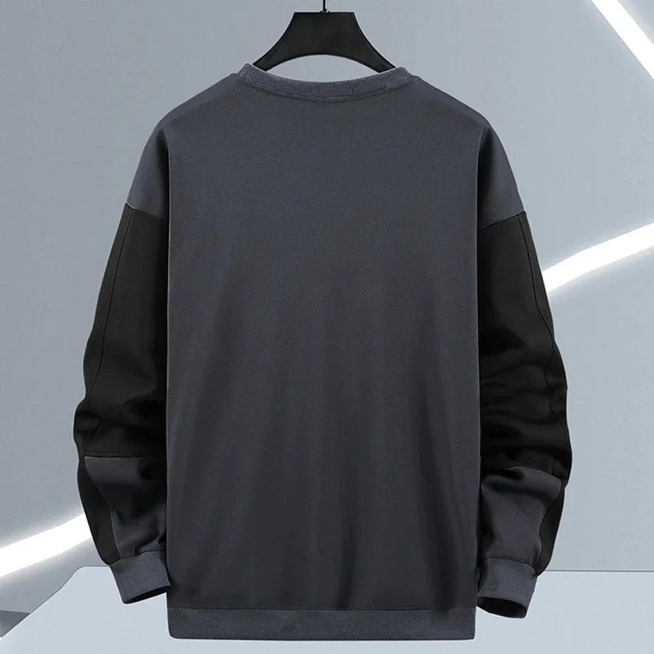 Moletom Masculino Básico Neutro Romenzi RZ988 em detalhe, peça clean e aconchegante com isolamento térmico, conforto e estilo versátil para o inverno.