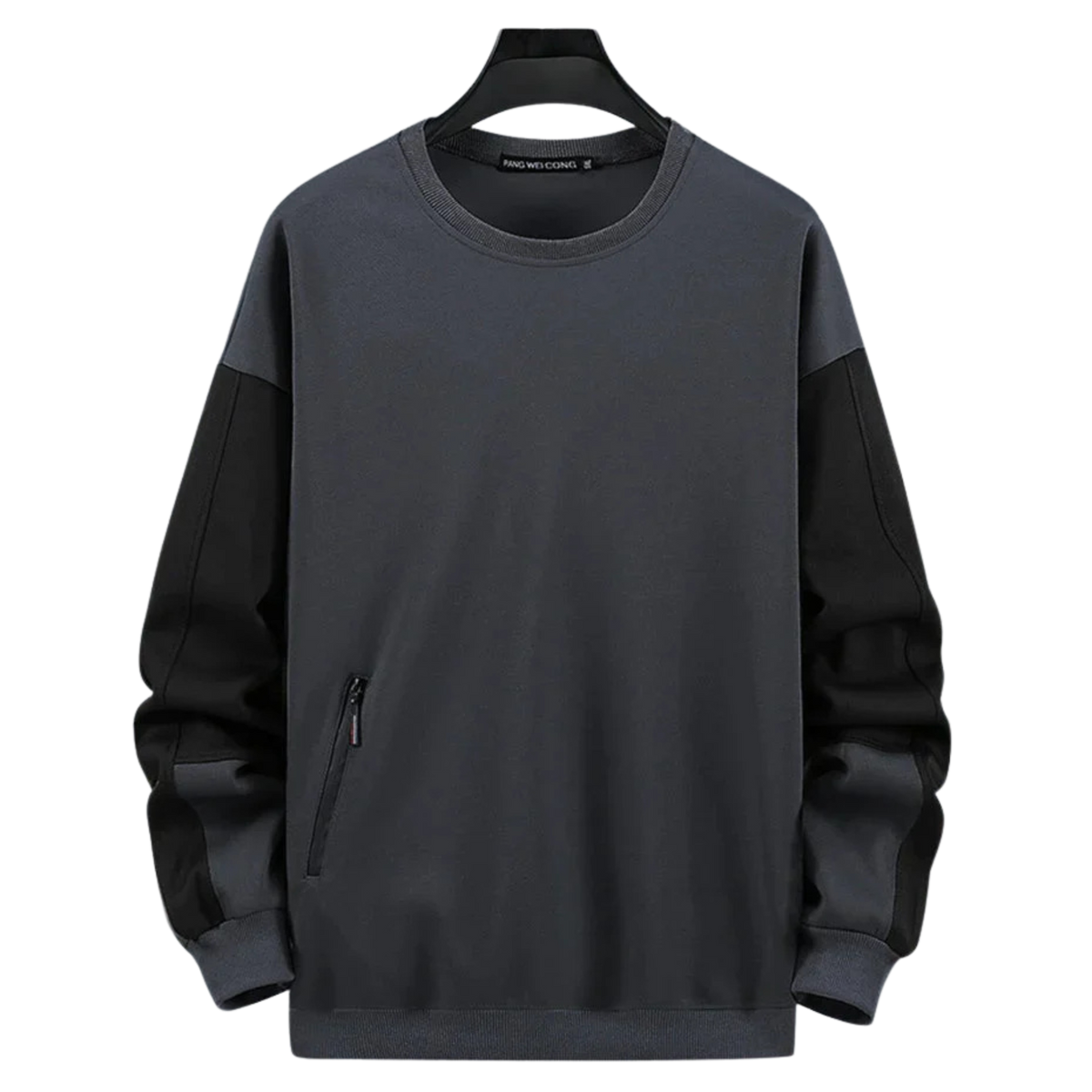 Moletom Masculino Básico Neutro Romenzi RZ988 em detalhe, peça clean e aconchegante com isolamento térmico, conforto e estilo versátil para o inverno.