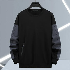 Moletom Masculino Básico Neutro Romenzi RZ988 em detalhe, peça clean e aconchegante com isolamento térmico, conforto e estilo versátil para o inverno.
