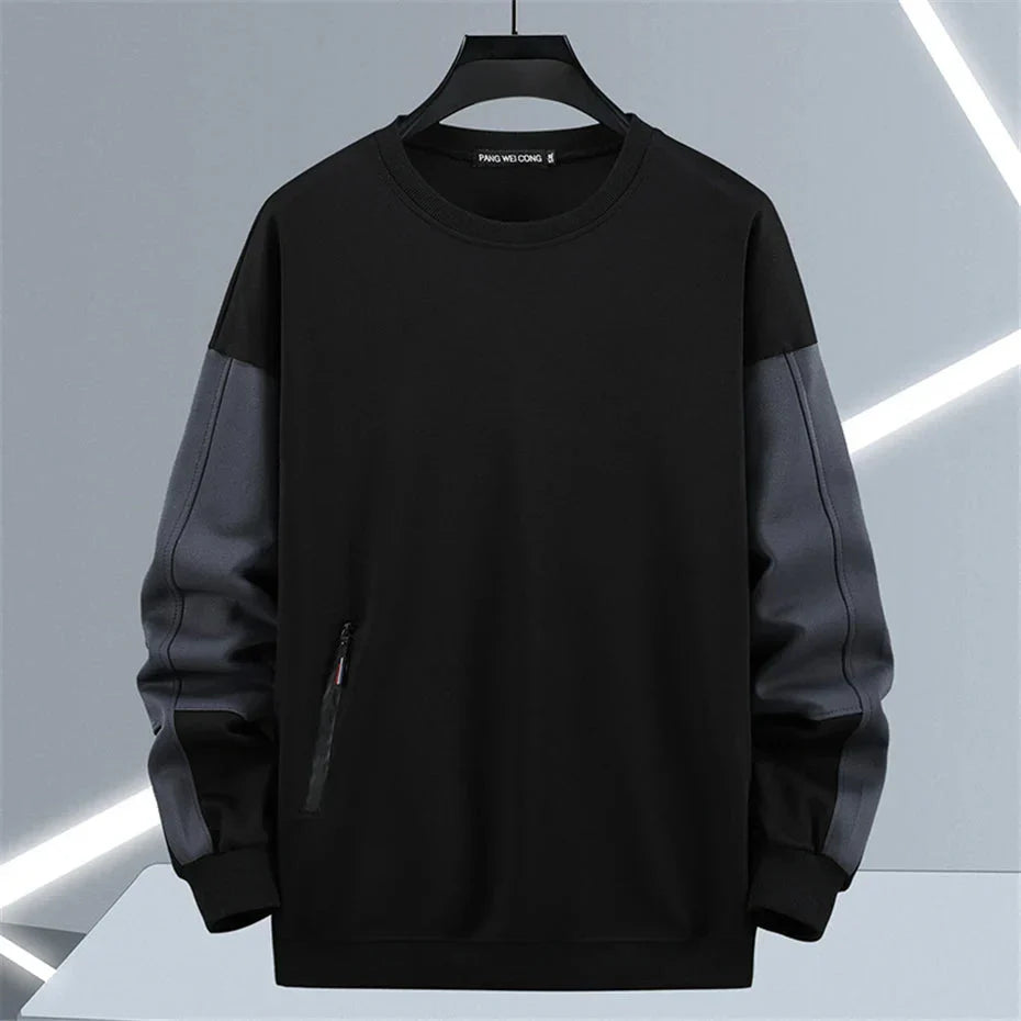 Moletom Masculino Básico Neutro Romenzi RZ988 em detalhe, peça clean e aconchegante com isolamento térmico, conforto e estilo versátil para o inverno.
