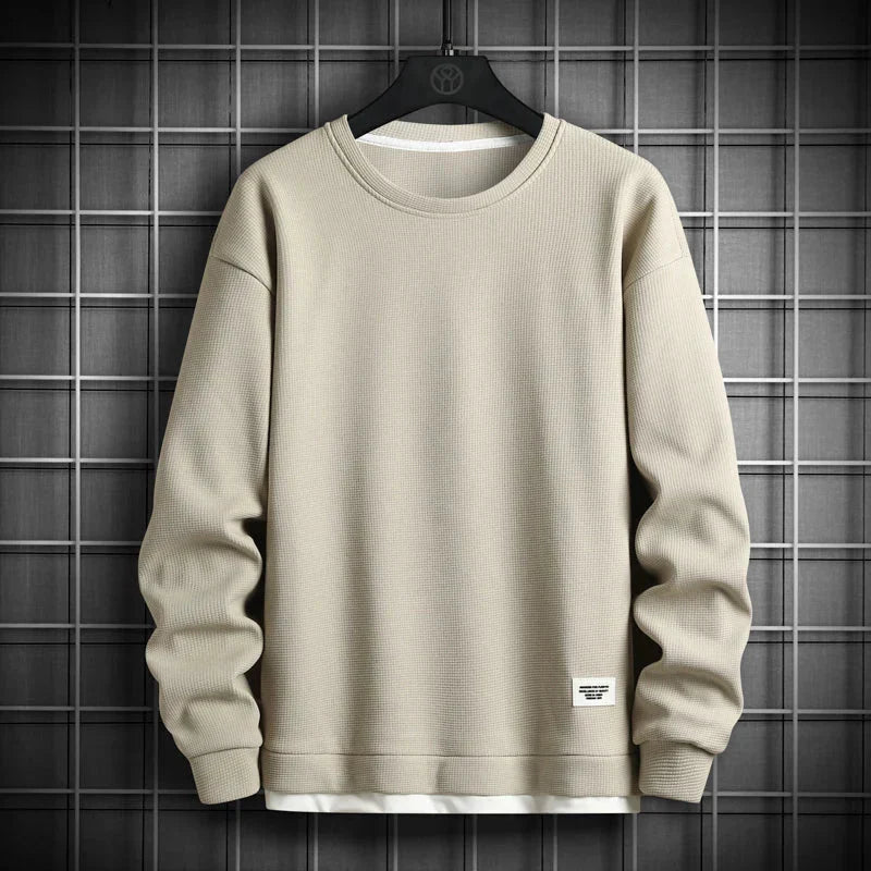 Moletom Masculino Casual Heated Romenzi RZ972 em detalhe, peça versátil com isolamento térmico que oferece aconchego, conforto e estilo moderno.