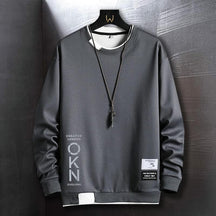 Moletom Masculino Creative London Romenzi RZ983 em detalhe, peça moderna em poliéster premium com isolamento térmico, elegante e confortável.