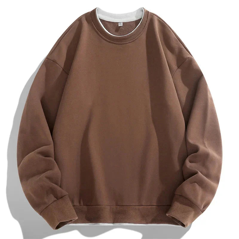 Moletom Masculino Long Basic Romenzi RZ984 em detalhe, peça versátil com isolamento térmico, toque macio e estilo moderno para conforto no inverno.
