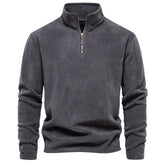 Moletom Masculino Soft de Lã Romenzi RZ973 em detalhe, peça aconchegante com isolamento térmico, versátil para passeios casuais e saídas noturnas.