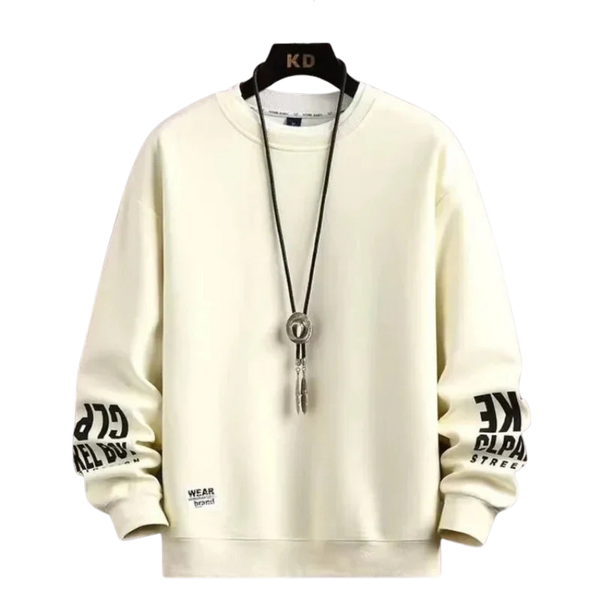 Moletom Masculino Street Wear Romenzi RZ978 em detalhe, peça urbana e versátil com isolamento térmico, tecido macio e estilo moderno para o inverno.