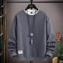 Moletom Masculino Street Wear Romenzi RZ978 em detalhe, peça urbana e versátil com isolamento térmico, tecido macio e estilo moderno para o inverno.