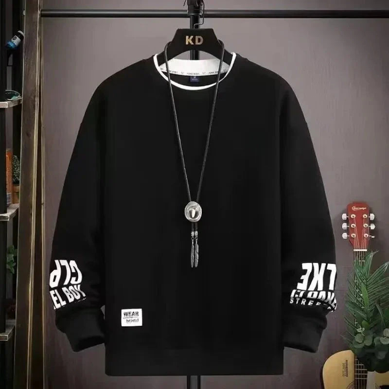 Moletom Masculino Street Wear Romenzi RZ978 em detalhe, peça urbana e versátil com isolamento térmico, tecido macio e estilo moderno para o inverno.