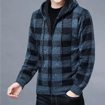 Moletom Xadrez Masculino com Capuz Romenzi RZ110 com design xadrez elegante capuz e conforto que combinam estilo casual e modernidade