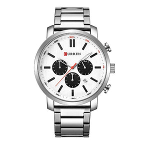Relógio Masculino CURREN Simplê Romenzi RZ532 com design sofisticado, pulseira em aço resistente e estilo moderno que combina elegância e durabilidade.