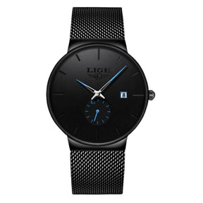Relógio Masculino LIGE Minimalista Romenzi RZ530 em estilo minimalista, com linhas modernas, acabamento refinado e versatilidade para compor diferentes looks.