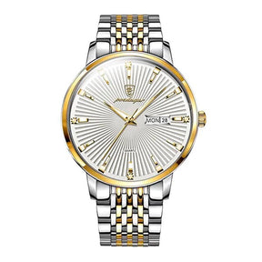 Relógio Masculino Luxo Romenzi Slim RZ725 com design slim sofisticado, resistente à água e feito em materiais premium que unem conforto, leveza e estilo.