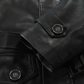 Sobretudo Masculino de Couro Romenzi RZ096, confeccionado em couro premium com design elegante e proteção ideal para os dias mais gelados.