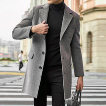 Sobretudo Masculino de Lã Romenzi RZ092 em tecido premium, com design refinado, confortável e ideal para estações frias.