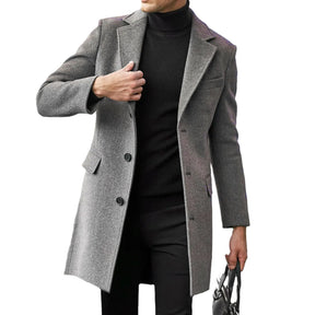 Sobretudo Masculino de Lã Romenzi RZ092 em tecido premium, com design refinado, confortável e ideal para estações frias.