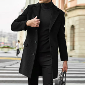 Sobretudo Masculino de Lã Romenzi RZ092 em tecido premium, com design refinado, confortável e ideal para estações frias.