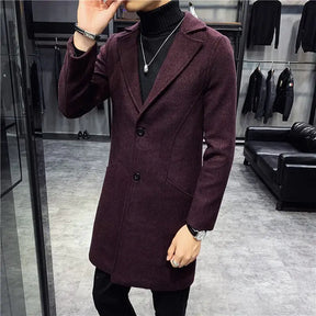 Sobretudo Masculino Elegante Romenzi Brigite RZ099, em casimira nobre, corte britânico e textura brilhante, perfeito para ocasiões formais.