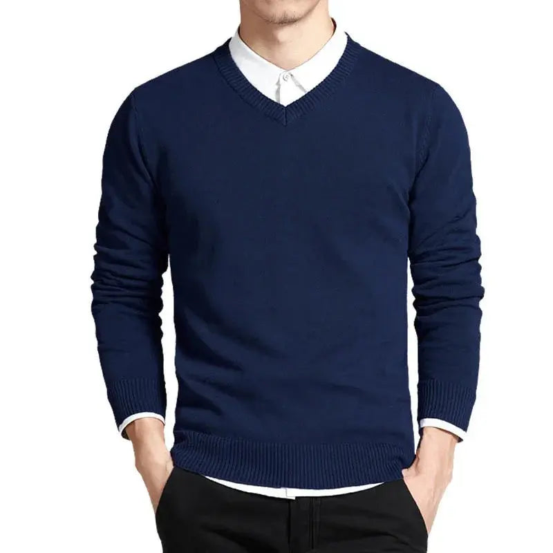 Suéter Masculino Casual Romenzi RZ046 em malha macia, casual e moderna para um look sofisticado e versátil