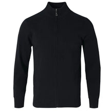 Suéter Masculino com Fecho em Zíper Romenzi RZ753 em detalhe, peça moderna em lã e algodão pima que combina aquecimento, estilo e versatilidade.