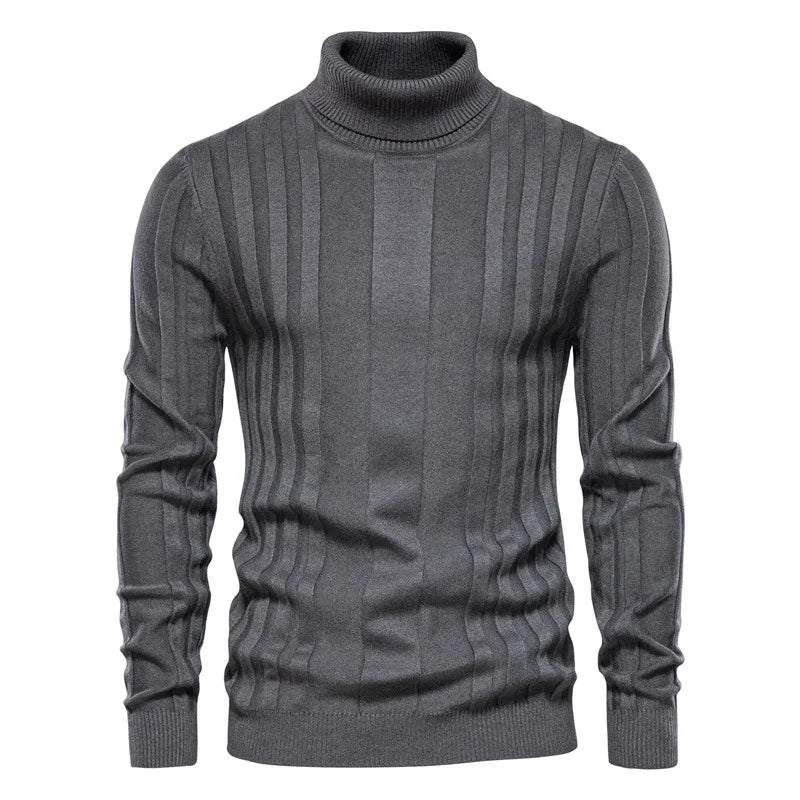 Suéter Masculino Dilam Romenzi RZ050, confeccionado com lã e algodão pima, ideal para looks elegantes e confortáveis no outono e inverno.