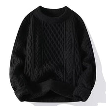 0Suéter Masculino em Lã Romenzi RZ042, design elegante com bordado exclusivo e detalhes sutis. Tonalidade noir para looks sofisticados e versáteis.