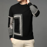 Suéter Masculino Pulôver Atlas Romenzi RZ762 em detalhe, peça moderna e sofisticada com caimento impecável, ideal para looks casuais e profissionais.