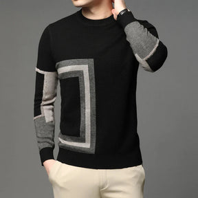 Suéter Masculino Pulôver Atlas Romenzi RZ762 em detalhe, peça moderna e sofisticada com caimento impecável, ideal para looks casuais e profissionais.